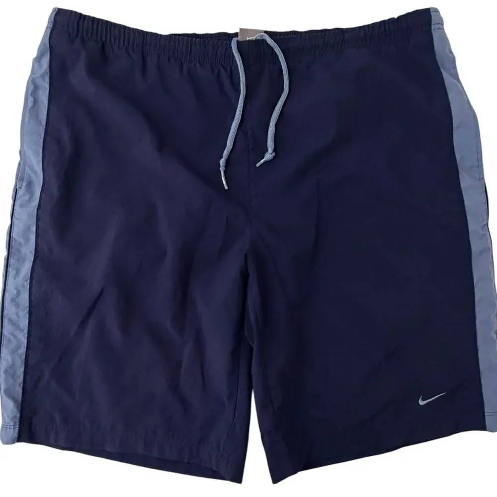 Nike Swimwear Men's Large Navy Blue Elastic waistband Colorblock